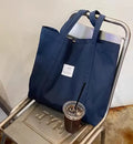 Large Canvas Tote Bag Durable Shopping Bags with Interior Pocket for Travel and Daily Use