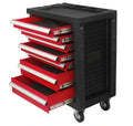 CE Certified Heavy Duty SPCC Cold Steel 7-Drawer Rolling Garage Tool Cabinet 5'' Wheels Electrostatic Coating OEM Available