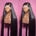 12a Grade Hair 13x6 HD Transparent Full Frontal Lace Bone Straight Natural Raw Virgin Hair Wig for Black Women
