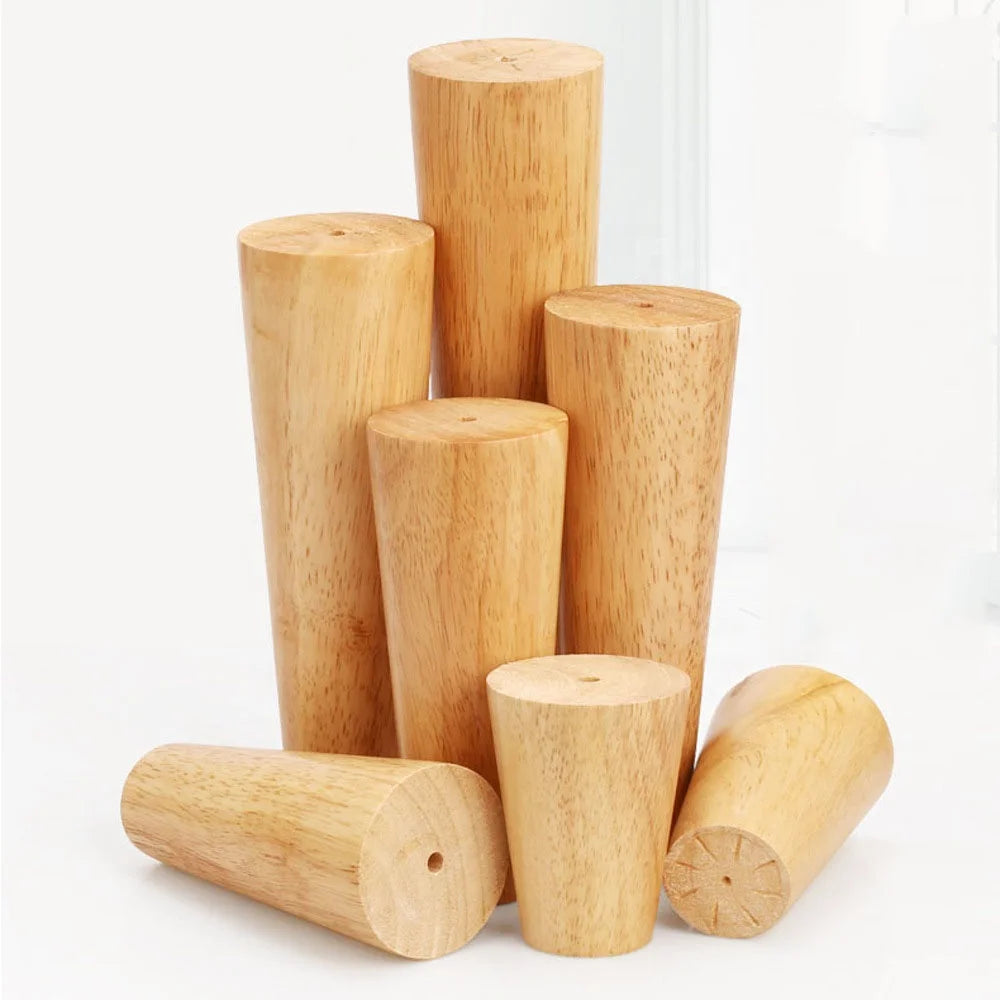 Solid Pine Wood Furniture Legs for Couch Sofa Armchair Cabinet Nautical Style Replacement Feet and Chair Accessories
