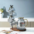 Newly Designed Heat Resistant Borosilicate Color Glass Water Pitcher Glass Carafe with Filter