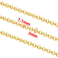 Wholesale 18K Clip Bead Chain Cross Vacuum Bracelet Necklace Chain DIY Jewelry Chain