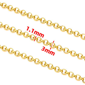 Wholesale 18K Clip Bead Chain Cross Vacuum Bracelet Necklace Chain DIY Jewelry Chain