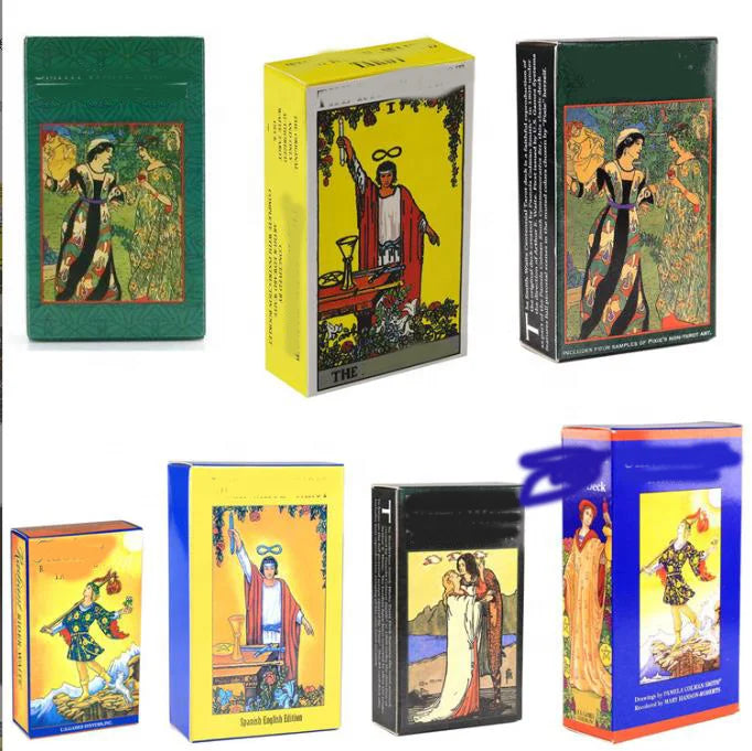 78 Tarot Deck English Crystal Card Deck Oracle E-Guide Book Divination Board Game Latest Witch Tarot No. 1-100 Styles Wholesale