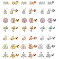 2023 Fashion Stainless Steel Earrings Stud Personality Mini Earrings Stud Hot Sale Insert Zircon Earrings for Women and Men