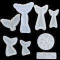 D-0038 DIY 3 Fishtail Marine Series Silicone Mermaid Mold Silicone Mold for Soap Cake Mousse Candle