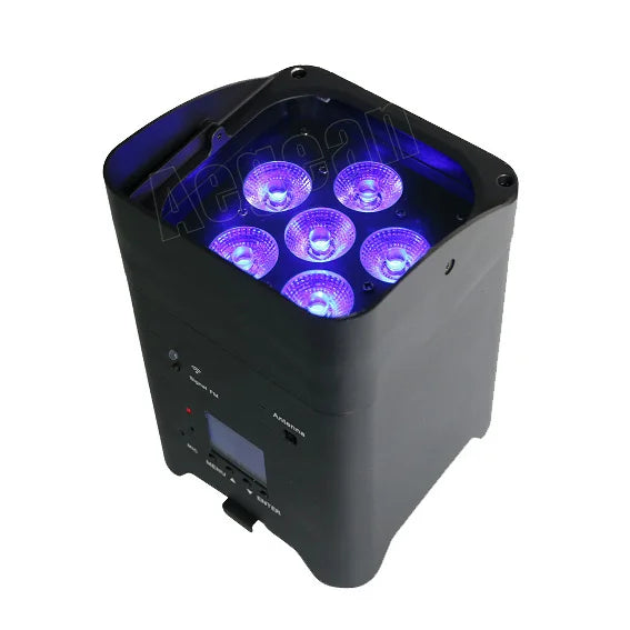 6 X 15W Battery Recharge RGBWA+UV 6In1 Led Stage Par Wireless Remote DMX Control Led Uplight Light for Wedding