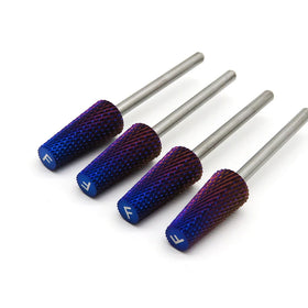 Fine Flat Top 5in1 Nail Drill Bits Tapered Gel Polish Grinder Carbide Nail Drill Bits