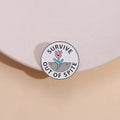 Survive Out of Spite Inspirational Enamel Pin - Slogan Collar Pin with Letters Fashion Jewelry Gift for Kids and Friends