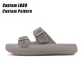 BreezeStep EVA Anti-Slip Summer Pillow for Two Buckle Beach Slides Custom Logo for Women Men