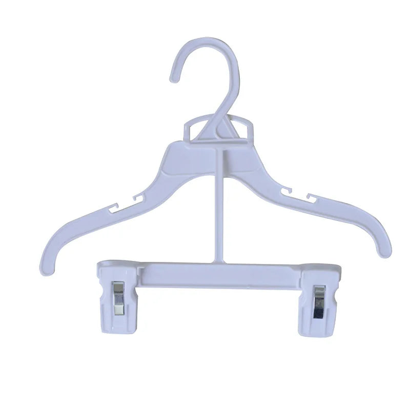 Kids Plastic Hanger Set with Pants Hanger 30-35cm Length Durable and Space-Saving
