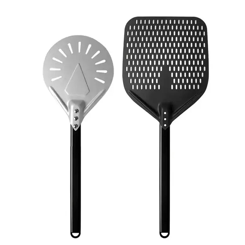 Pizza Accessories Silver Black square Round Folding 7'' 8'' 9'' 12'' 14''16'' Pizza Paddle Perforated Pizza Peel