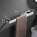 304 Stainless Steel Single Wall-Mounted Shelf Hook Nickel-Finished Fingerprint-Free Anti-Rust Square Design Modern Bathroom