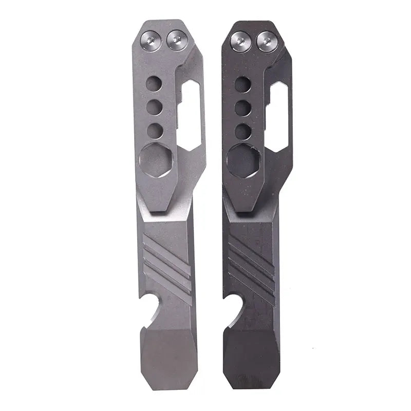 TC4 Titanium Alloy Crowbar Outdoor  Defense  Screwdriver Burning Titanium Pattern EDC Multi-function Tool