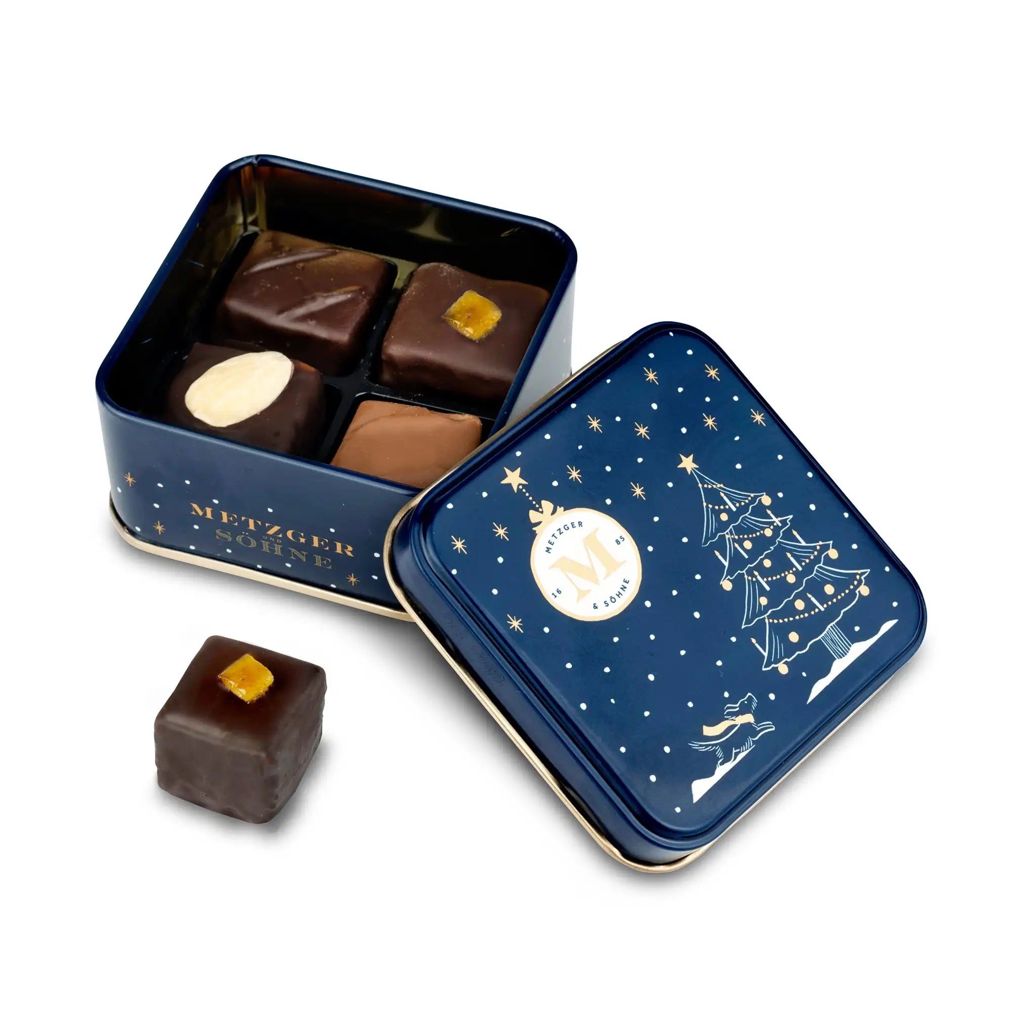 Custom Danish Cookies Tin Luxury Valentinesmall Tall square Newyear Candy Tin Box Manufacturer for Chocolate