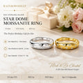 Starry Sky D Color VVS Moissanite Eternity Band Ring S925 & 14K Gold Plated 3EX Cut Wedding Jewelry for Women MegaBDM