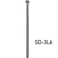 SD-3L6 Long Lengthen Shank Carbide Rotary File 1/4 Inch 6.35mm Shank Diameter Ball Shape Double Cut Carbide Burrs