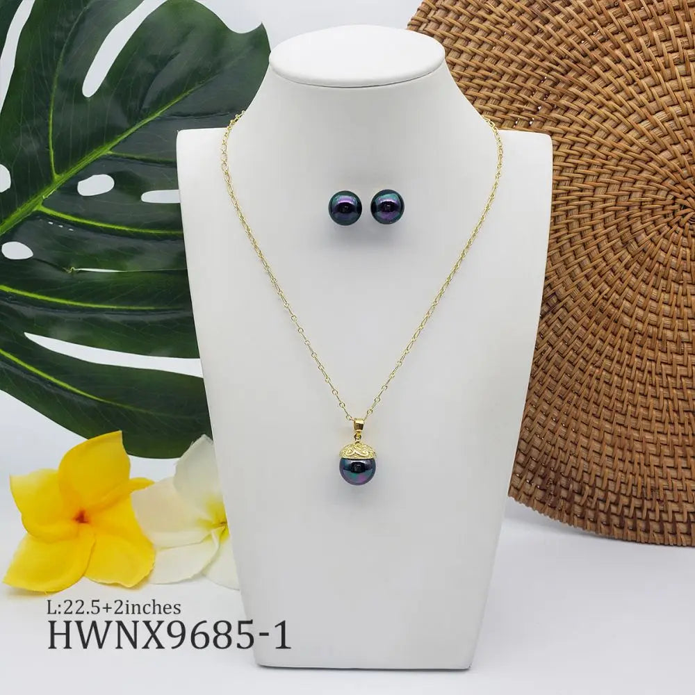 Hawaiian Jewelry Wholesale Gold Chain Nice Scroll Mother of Pearls Necklaces