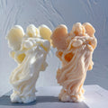 Angel Figurine Silicone Mold Art Sculpture Soy Wax Candle Mould Praying Peace Angel Statue Gardening Crafts