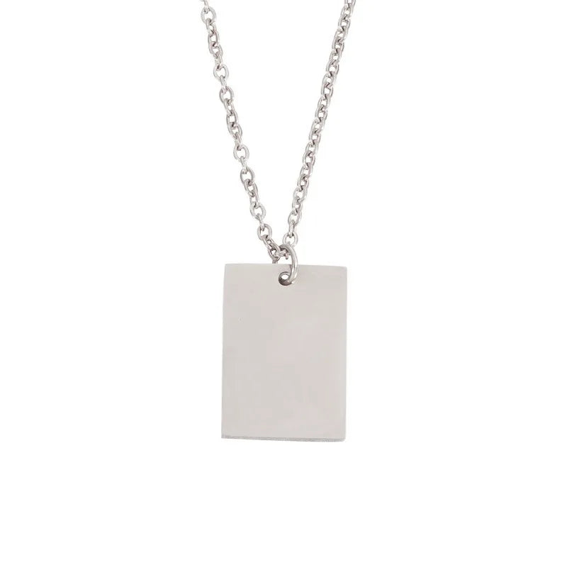 Stainless Steel 18K 14K Gold Jewelry Personalized Pendant Tags Simple Necklace OEM/ODM Design