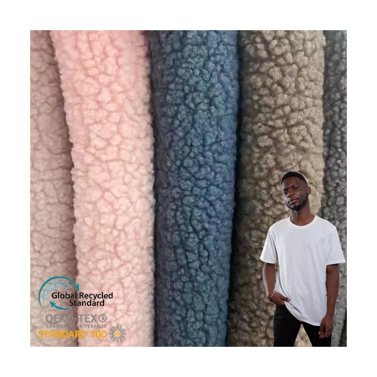 Super Sale Plain Dyed Wholesale Polyester Material Sherpa Fleece Fabric
