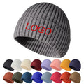 Wholesale Y2K Style Short Cuff Acrylic Knit Beanie Hats with Custom 3D Embroidery Private Label Logo Unisex Travel Common