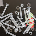 M4 X 30mm Transparent Clear Acrylic Plastic Screws With Nuts Bolts