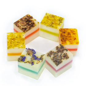 Natural Handmade Soap Petal Facial and Body Whitening Cleaning Soap Dried Flower Bath Soap Bar