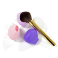 Oval Rose Silicone Makeup Brush Dust Cover Reusable Dustproof Travel Storage Protector Cap for Single Makeup Brush