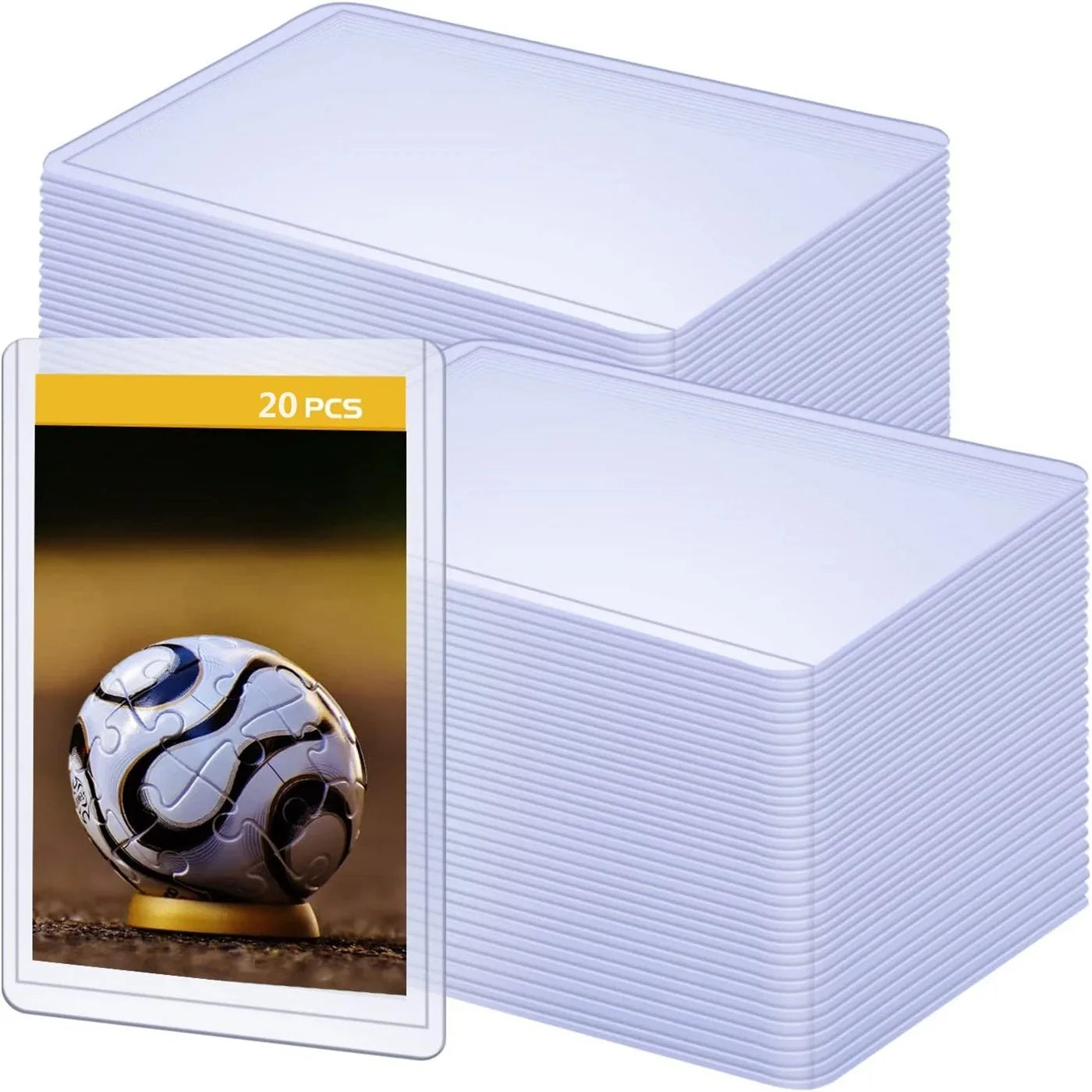 MIO 35Pt Clear Plastic Top Loaders for Card Sleeves 3X4 Regular Size Children's Top Loaders