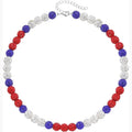 Hot Selling Shinny Rhinestone Baseball Beaded Necklace Colorful Ice Discoball Diamond Necklaces for Baseball Team Lovers