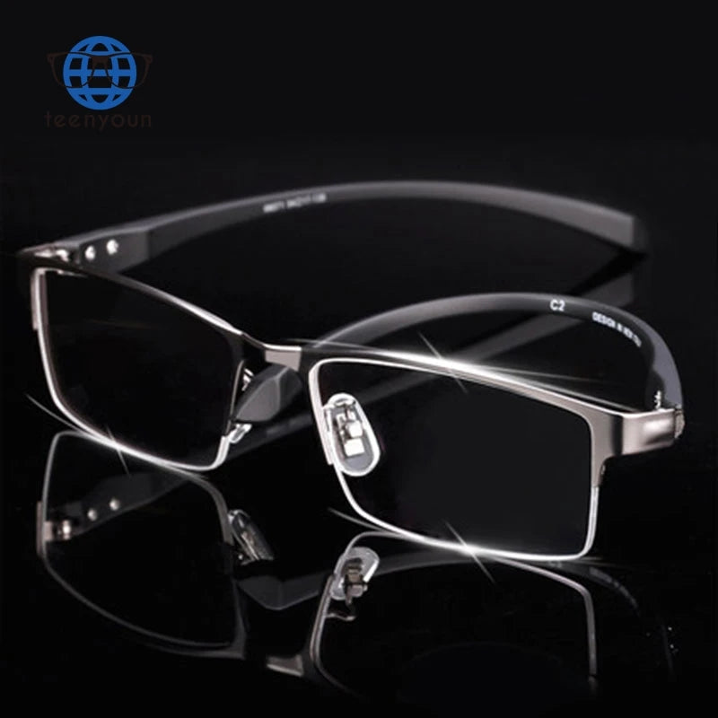 Teenyoun Titanium Alloy Men Eyeglasses Frame Flexible Temples Legs Electroplating Eyewear Women Wholesale