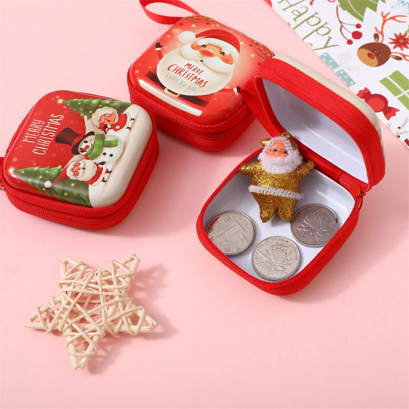 Factory Price Christmas Gift Box Iron Storage Case Merry Christmas Decoration New Year Wholesale Package Case Square Empty Box