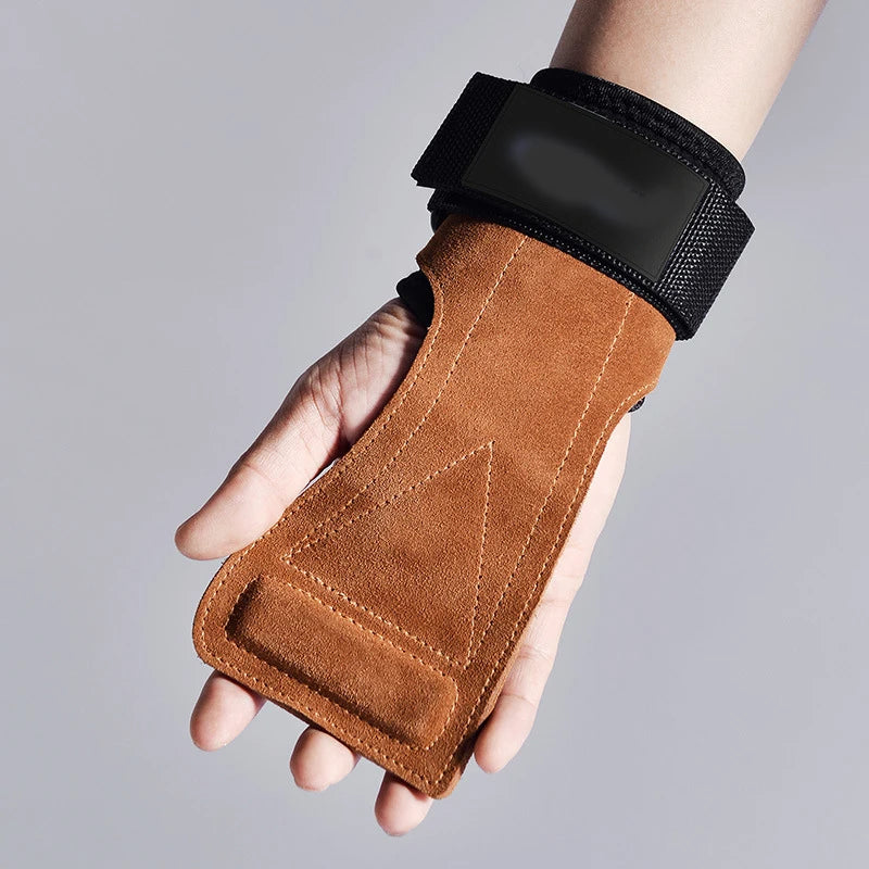 2023 Custom Logo Gymnastics Hand Grips Leather Power Lifting Grips Weight Lifting Gloves