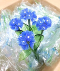 Unique Style Blown Glass Flowers Stems Sculpture Sustainable Figurine for Holiday Home Decor