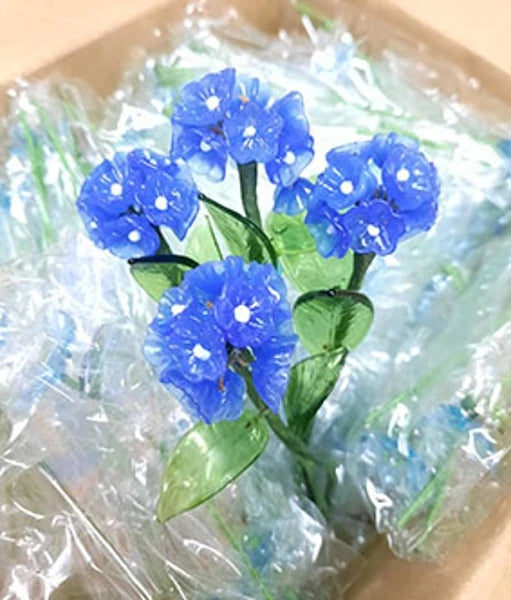 Unique Style Blown Glass Flowers Stems Sculpture Sustainable Figurine for Holiday Home Decor