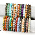 Tiger Eyes Bracelet Crystal Bead Stone Stress Relief Adjustable Stone Beaded Bracelets with Adjustable Strings