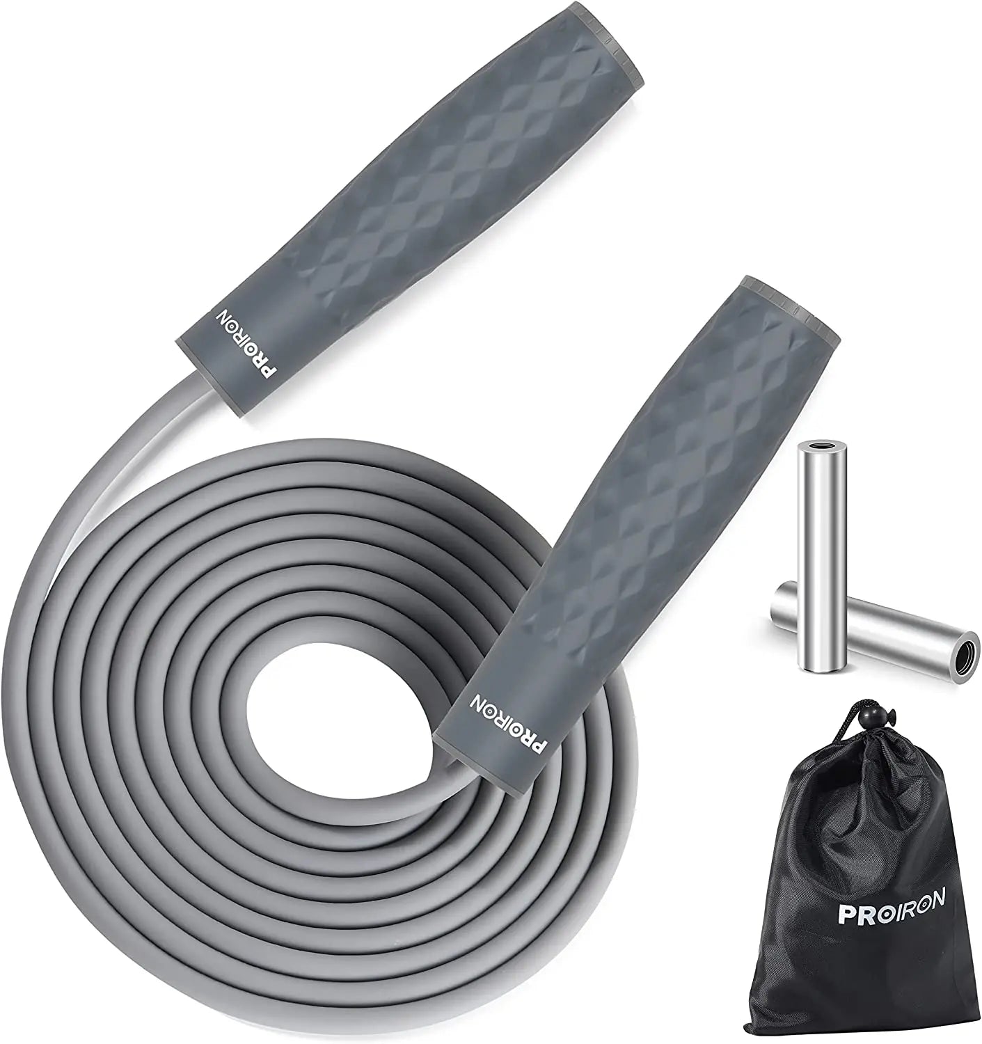 PROIRON Fitness Workout Weighted Handle PVC Coated Steel Wire Adjustable Speed Skipping Rope Jump Rope
