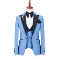 Customize One Button Handsome Groom Tuxedos Men Suits Wedding/Prom/Dinner Man Blazer(Jacket+Pants+Vest)