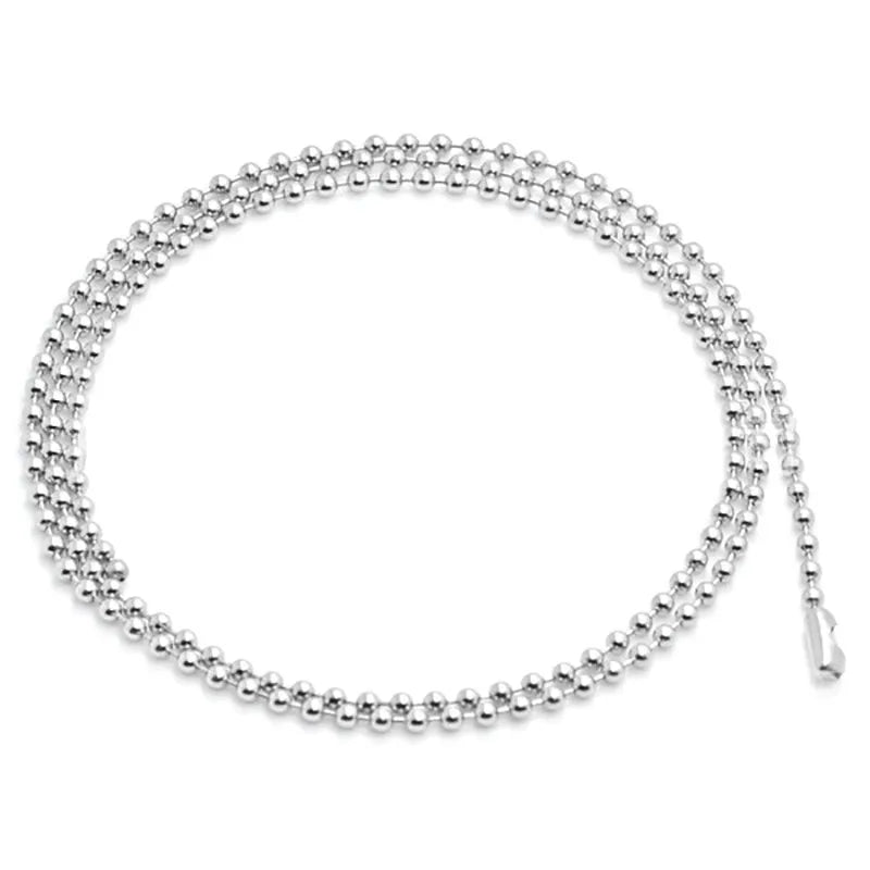 22inch Chaine Femme 2.4mm Bead 18k Gold Plated Stainless Steel Different Chain Links Chains for Necklace