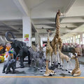 Life Size Artificial Large Elephant Animal Statue Fiberglass Animal Statues for Outdoor Zoo Park