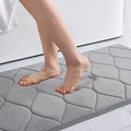 Wholesale Customized Memory Foam Soft Anti-slip Backing Absorbent Microfiber Bathroom Mat