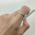 Minimalist Thin Band Black Oxidized Adjustable Sterling Silver 925 Jewelry Cheap Open Finger Rings for Boy