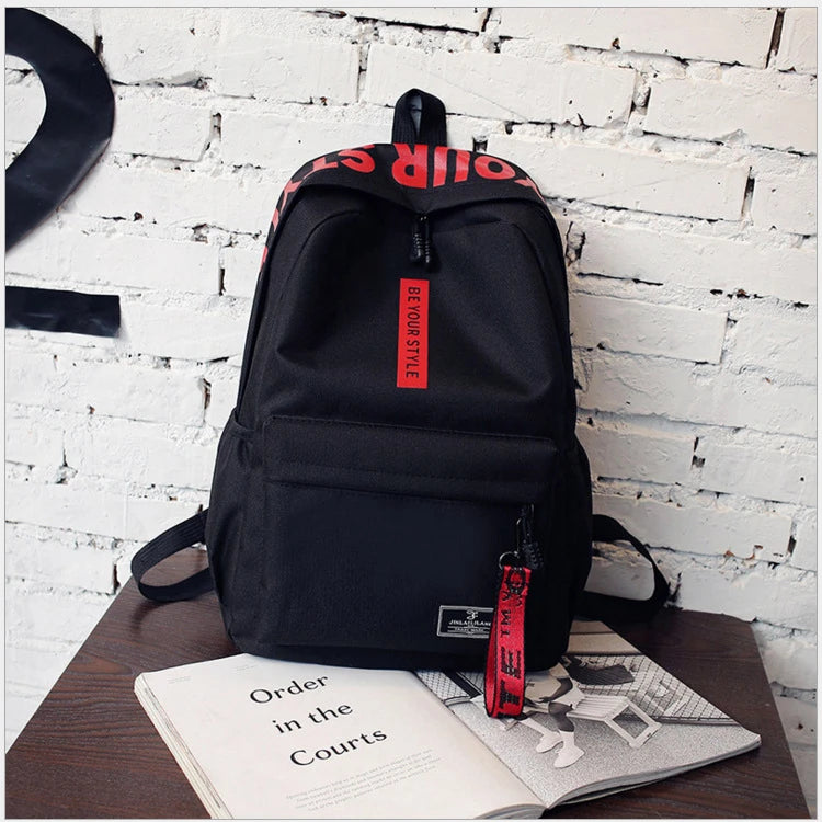 Waterproofing Custom Made 2025 New Simple Trendy Design Green Canvas Middle School Bag Women