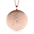 Children's Japanese Quantum Energy Pendant with Scalar Therapy Bezel Setting Stainless Steel Locket Antique Copper Plated