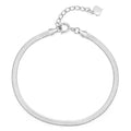 925 Sterling Silver Flat Snake Bone Bracelet Gold Plated for Gift or Party