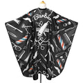 FYD NEW Professional Hairdresser Gown Custom logo Waterproof Black Men Hair Cutting Wholesale Salon Cape