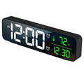 10 Inch Large Digital LED Alarm Clock 40 Music Temperature Calendar Elderly Wall Table Office Space Electronic Movement