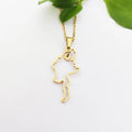 Best Selling Products Myanmar Country Map Necklace Stainless Heart Necklace Non Tarnish Gold Jewelry