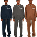 350GSM Wholesale Plain Style Men/Women 2 Piece Outfits Sweatsuit Fleece Hoodie Sweatshirt and Jogger Sweatpants Tracksuit Sets
